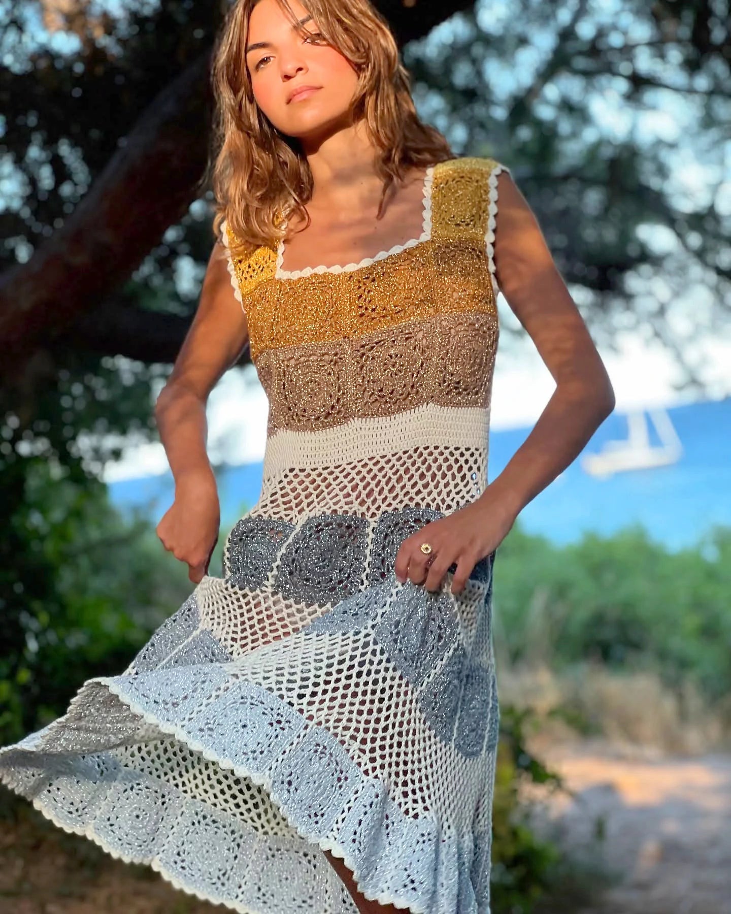 Handmade Crochet Beach Maxi Dress Dress LUNARITY GARAGE