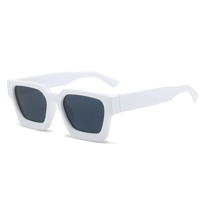 Vintage Square Candy Color Sunglasses – UV400 Gradient Designer Shades