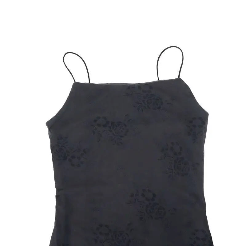 Sexy Floral Print Mesh Patchwork Dress Dress Lunarity Garage   