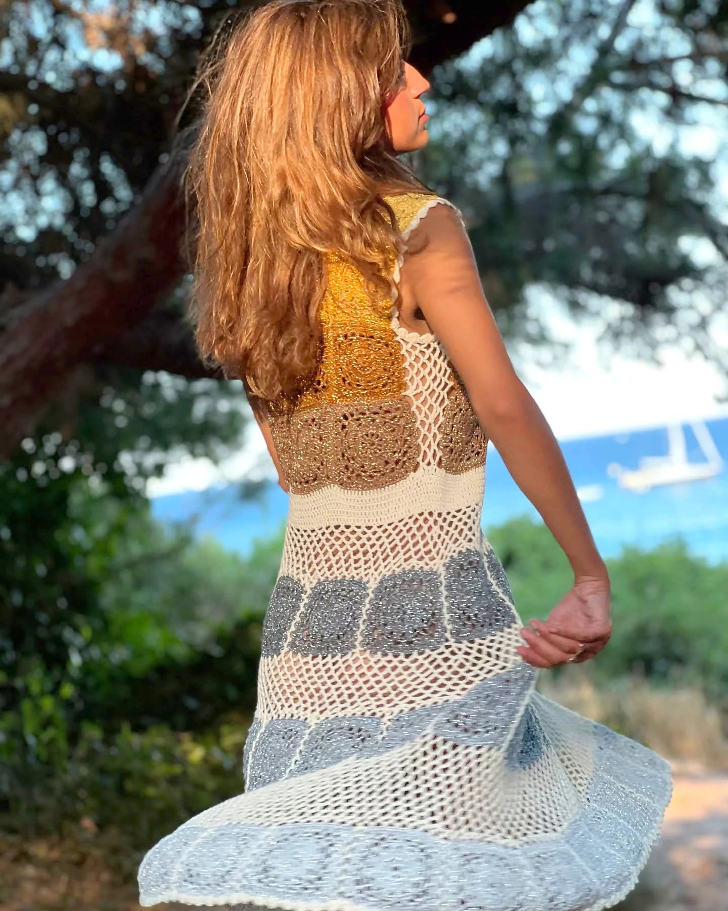 Handmade Crochet Beach Maxi Dress Dress LUNARITY GARAGE