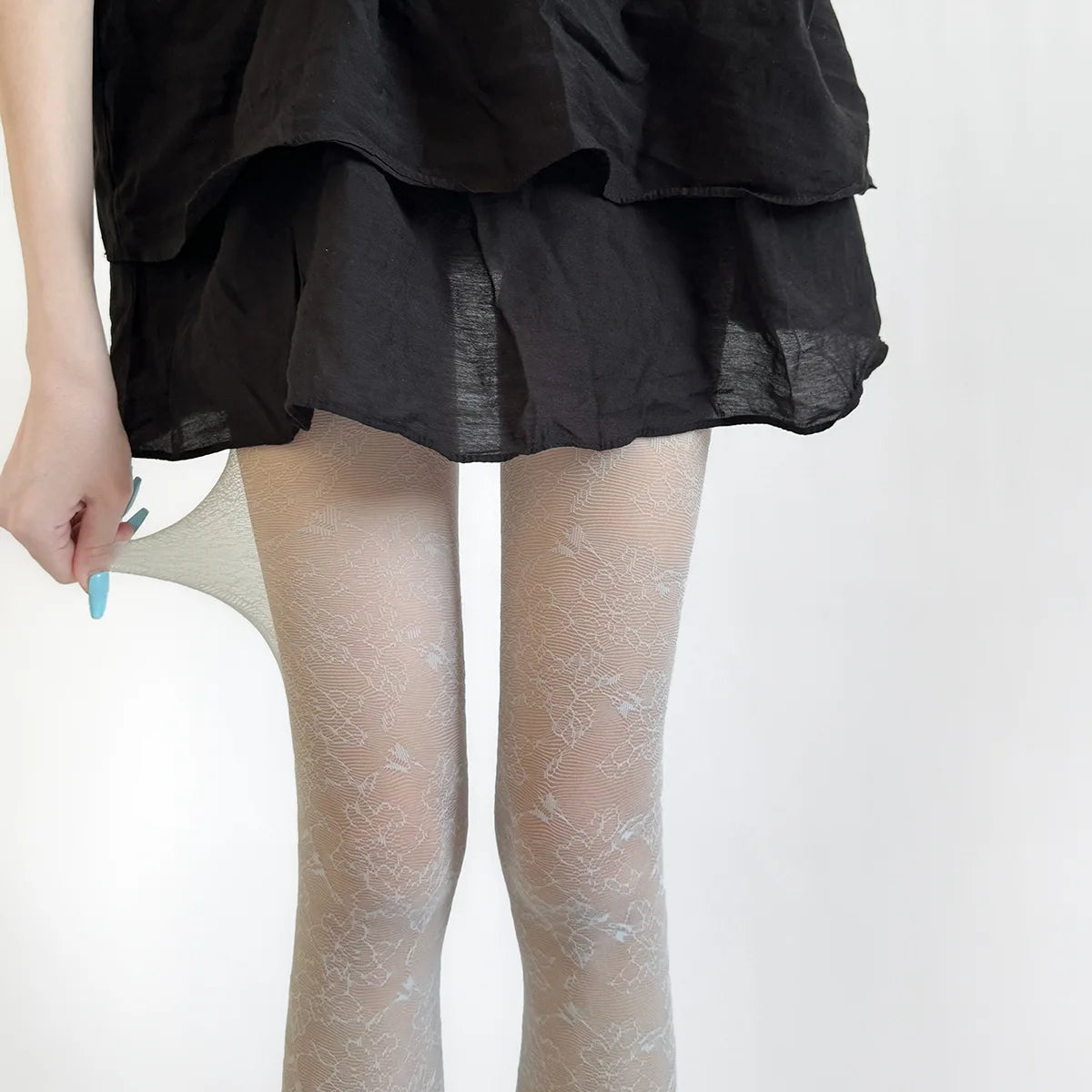 Women Lace Floral Mesh Fishnet Pantyhose – Slim Sheer Tights