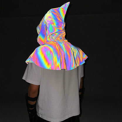 Reflective Hooded Enchanter Cloak – Unisex Cosplay & Festival Essential Costume Lunarity Garage