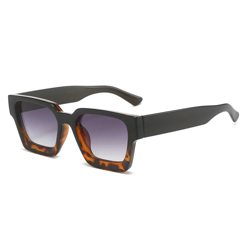 Vintage Square Candy Color Sunglasses – UV400 Gradient Designer Shades