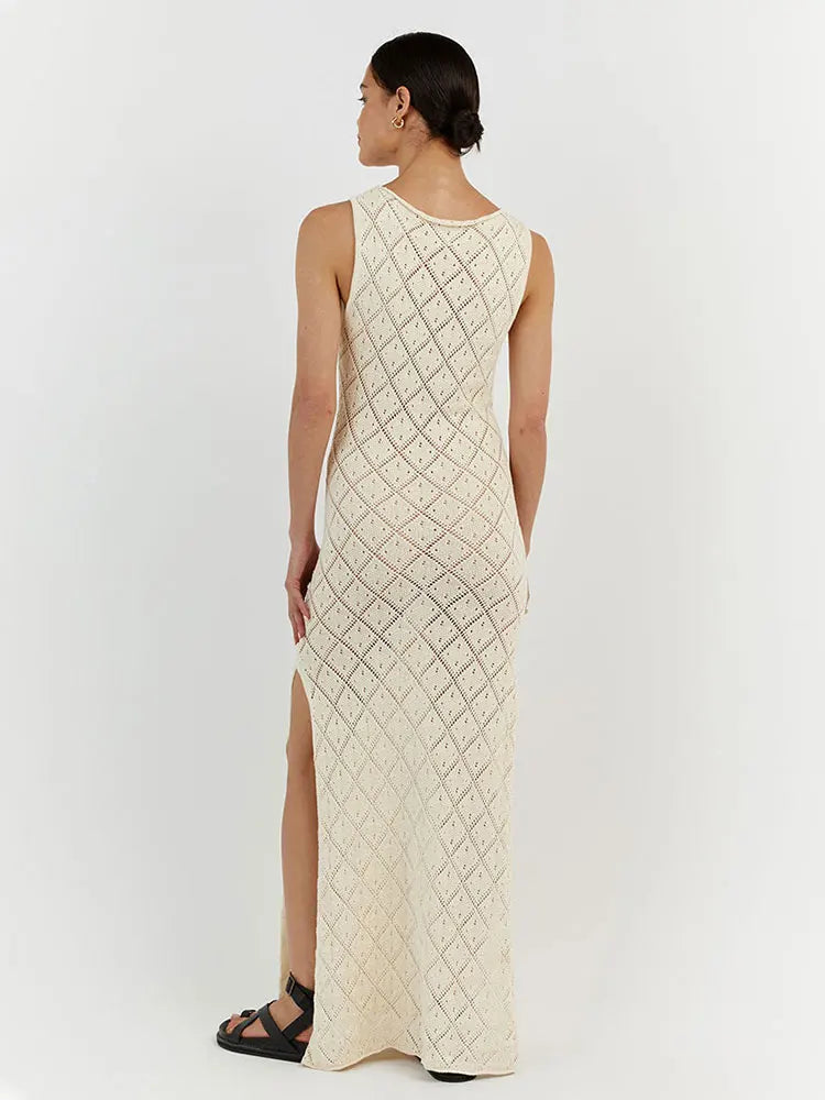 The Sexy Cut Out Slit Knit Mesh Maxi Cover-Up cover ups LUNARITY GARAGE