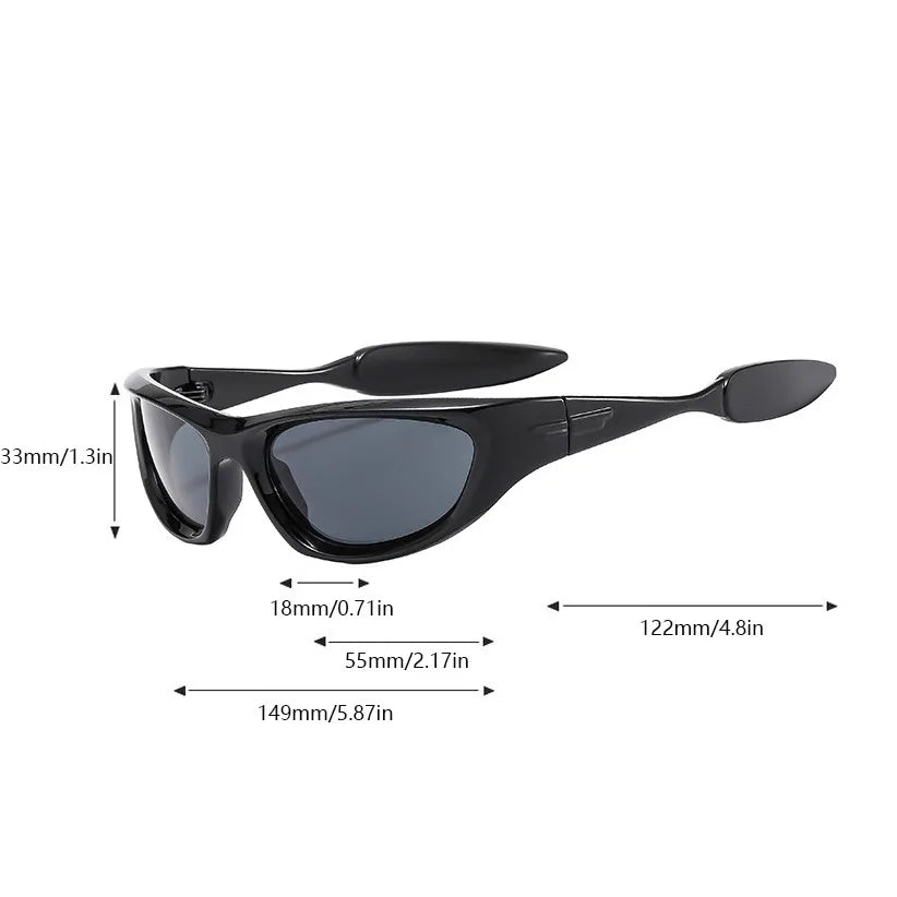Y2K Luxury Designer Mirror Shades Sunglasses Sunglasses Lunarity Garage   