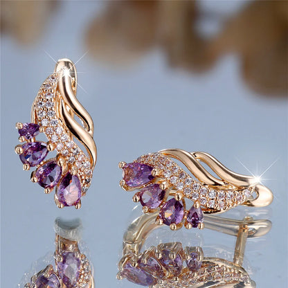 Radiant Amethyst Hoop Earrings Earrings LUNARITY GARAGE   