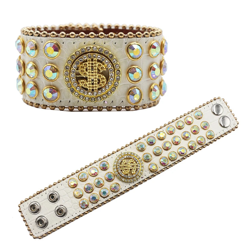 Western Rhinestone Spinner Bracelet Bracelets LUNARITY GARAGE