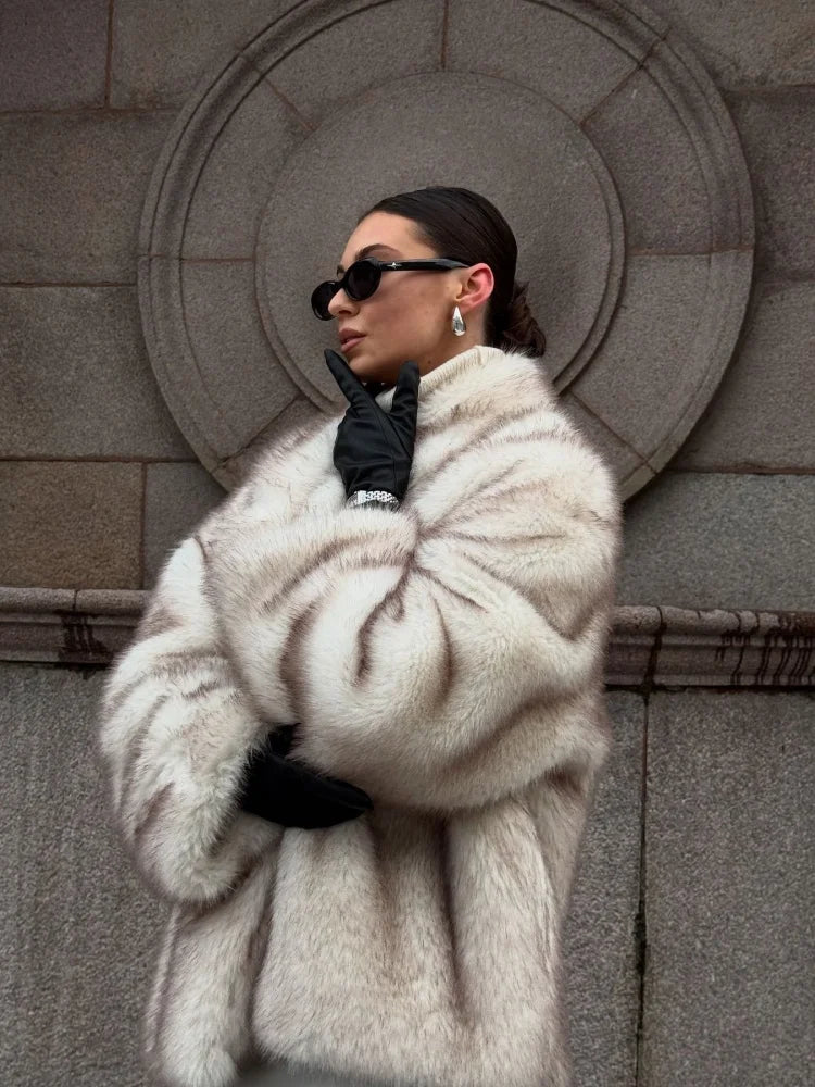 Furry Faux Fur Jacket – Winter Chic Outwear Jackets LUNARITY GARAGE