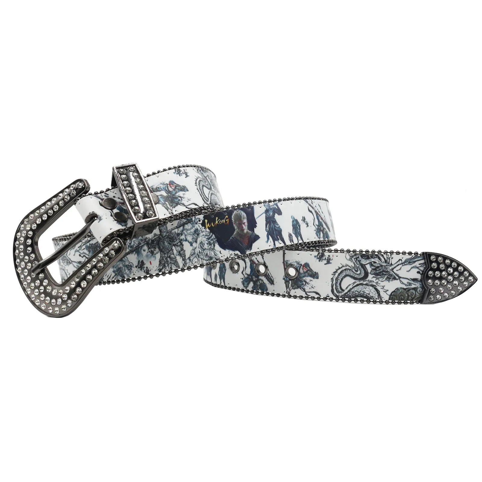 Black Myth Wukong Y2K Rhinestone Belt – Punk Hip Hop Style belt LUNARITY GARAGE