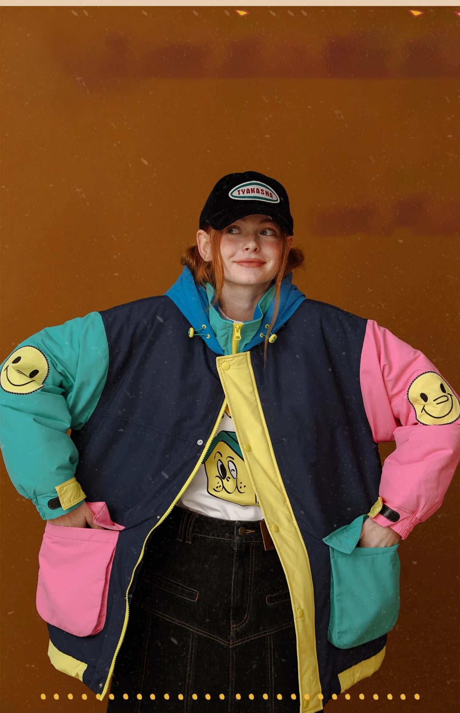 Patchwork-Design Vintage Winter Parka Jackets Lunarity Garage