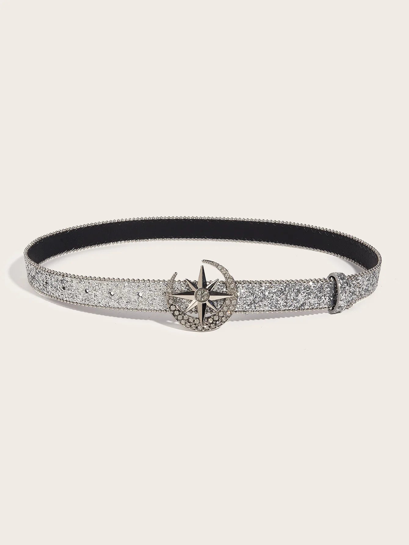 Y2K Star & Moon Rhinestone Buckle Belt Belt Lunarity Garage