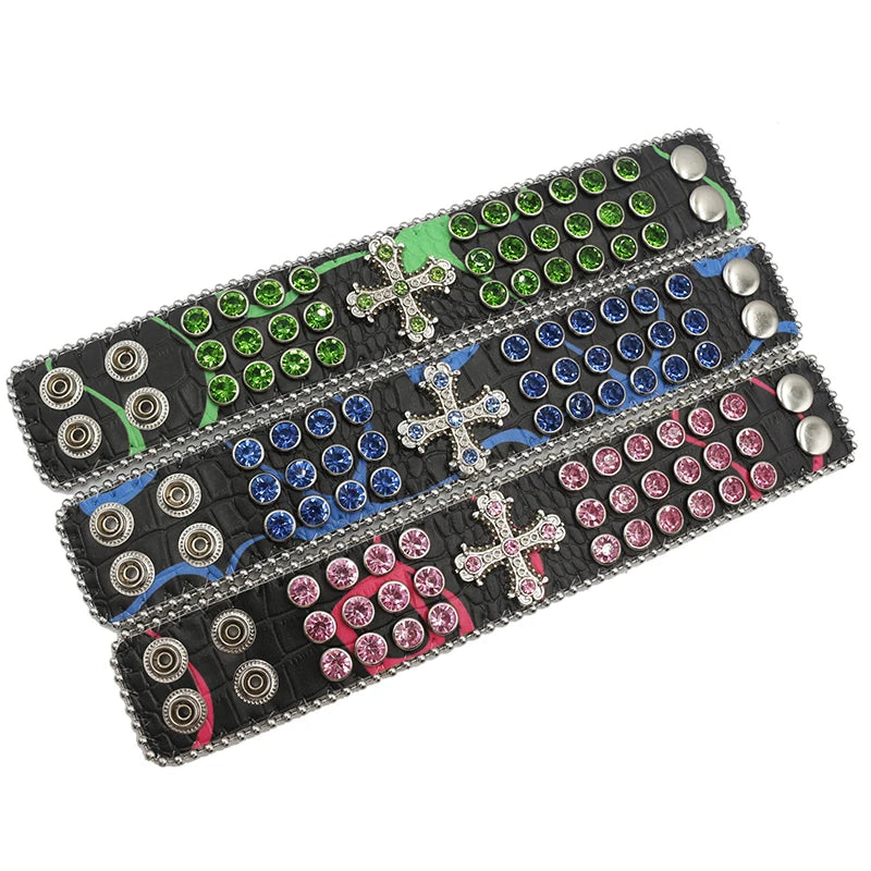 Rhinestone Cross Bracelet Bracelets LUNARITY GARAGE