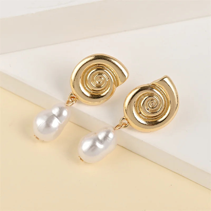 Vintage Irregular Baroque Pearl Drop Earrings Earrings Lunarity Garage