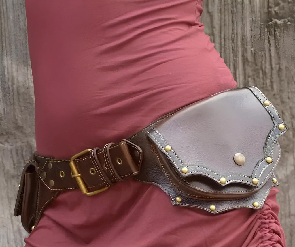 Medieval Steampunk PU Leather Utility Belt Belt Lunarity Garage   