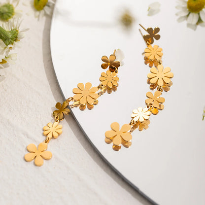 Summer Light Daisy Long Pendant Earrings earrings LUNARITY GARAGE   