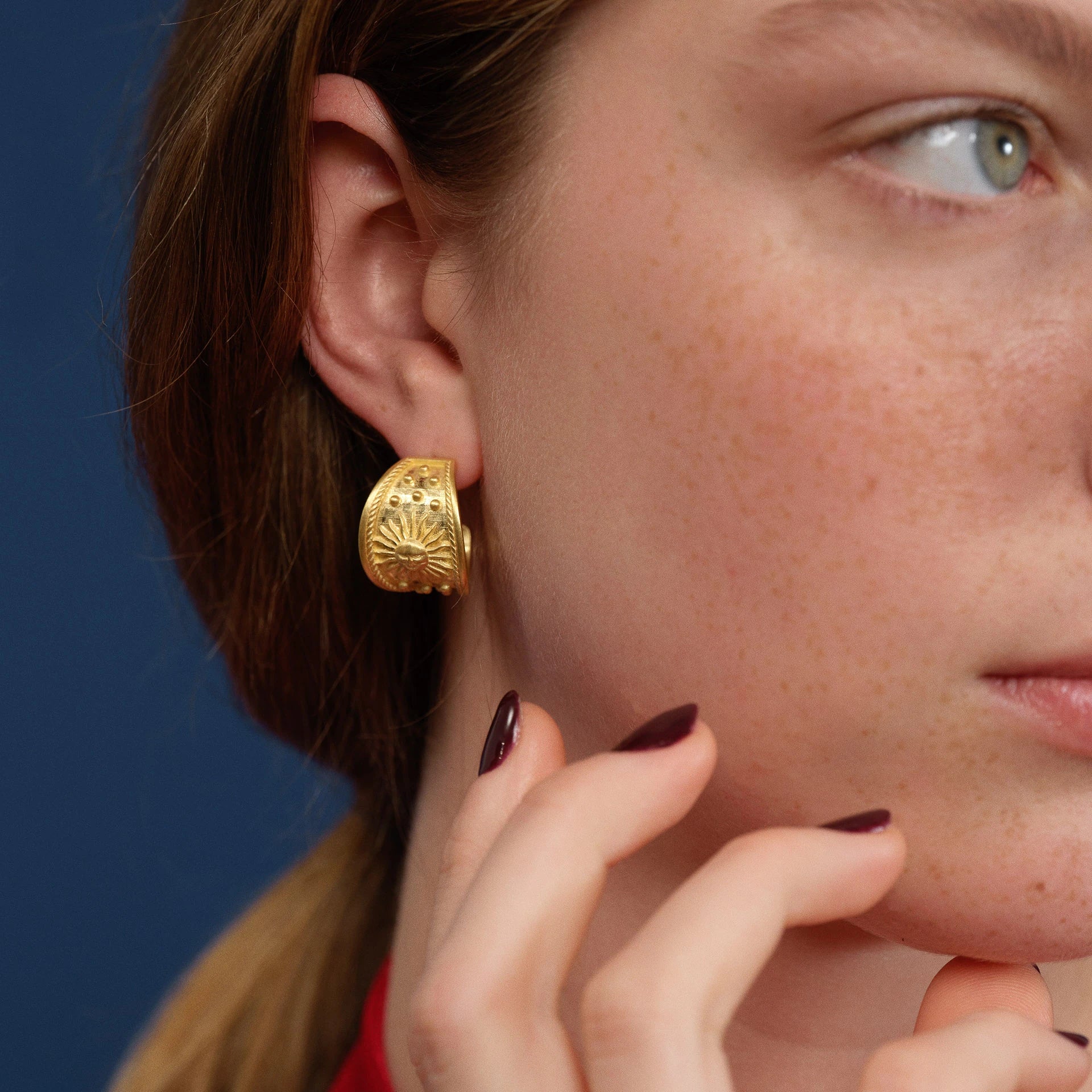 Sun Earrings - Gold Plated Silver Earrings LUNARITY GARAGE