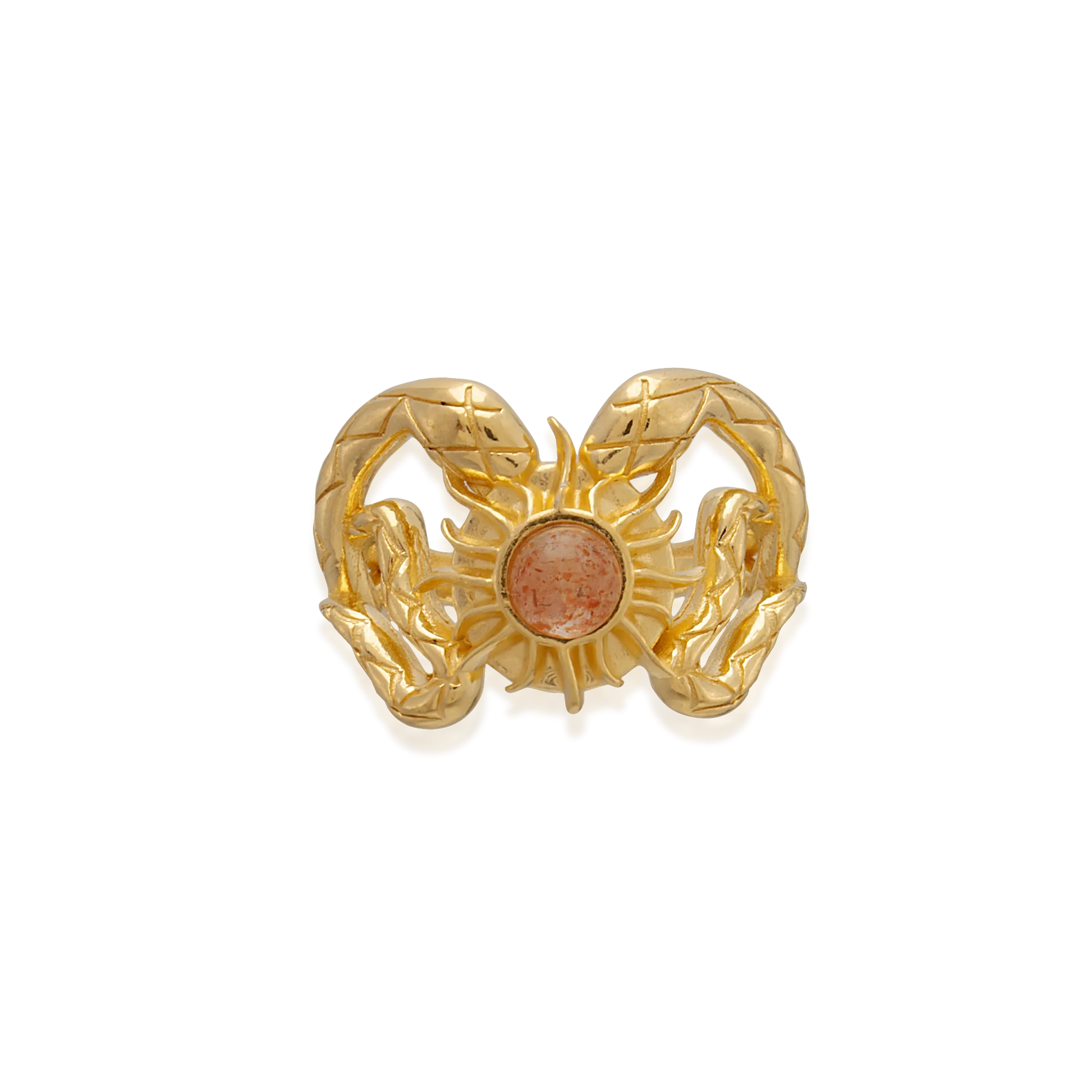 Sunstone Ring - Gold Plated Silver with Sunstone Gemstone ring LUNARITY GARAGE