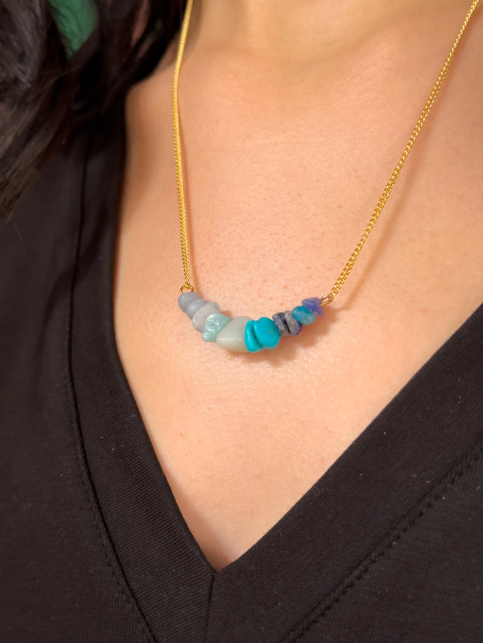 Throat Chakra Gemstone Necklace necklaces LUNARITY GARAGE