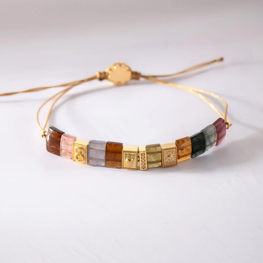 Tourmaline Dreams Bracelet – Gold-Plated Silver with Multicolor Tourmaline Bracelets LUNARITY GARAGE