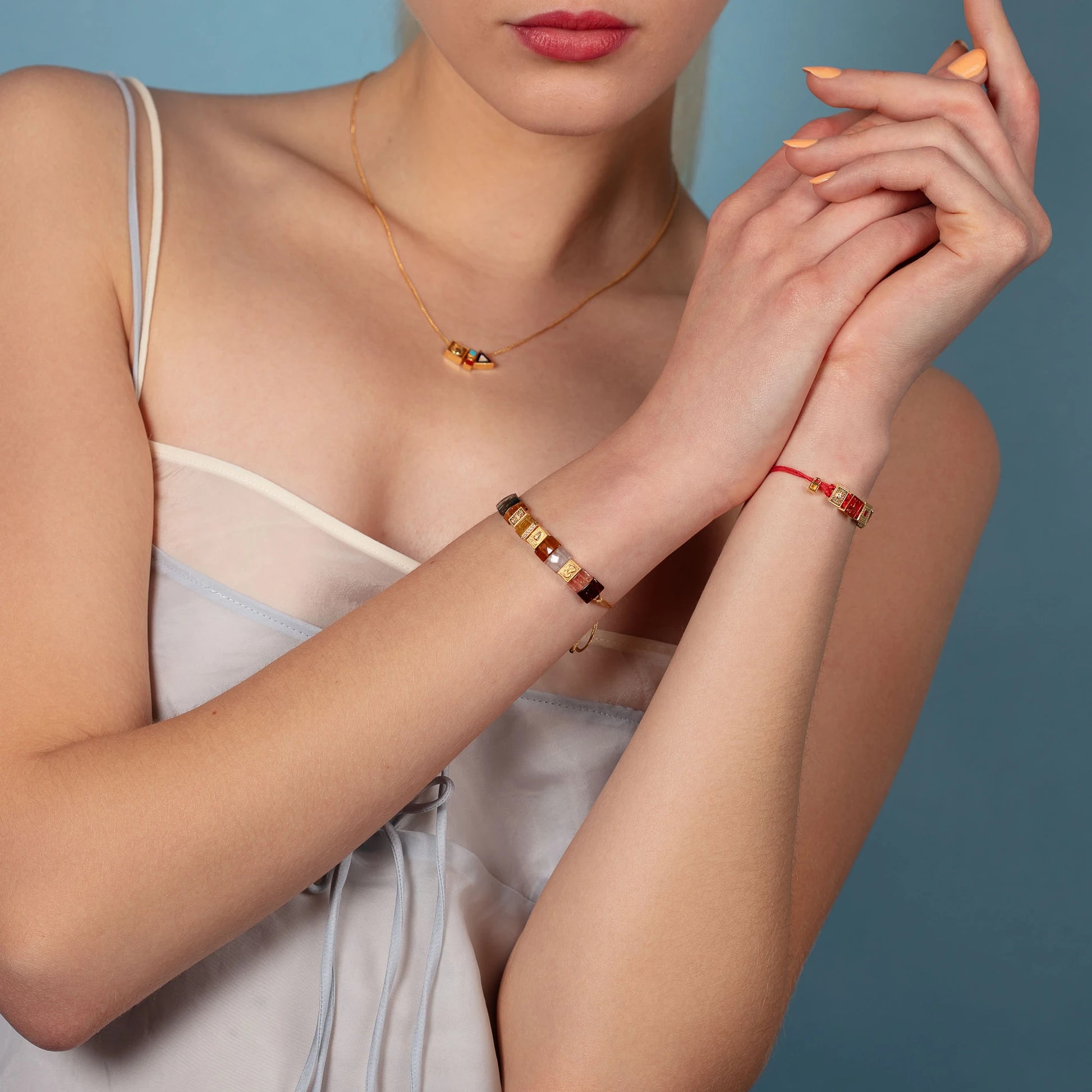 Tourmaline Dreams Bracelet – Gold-Plated Silver with Multicolor Tourmaline Bracelets LUNARITY GARAGE