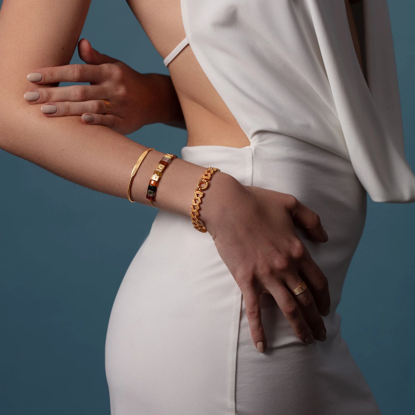 Tourmaline Dreams Bracelet – Gold-Plated Silver with Multicolor Tourmaline Bracelets LUNARITY GARAGE