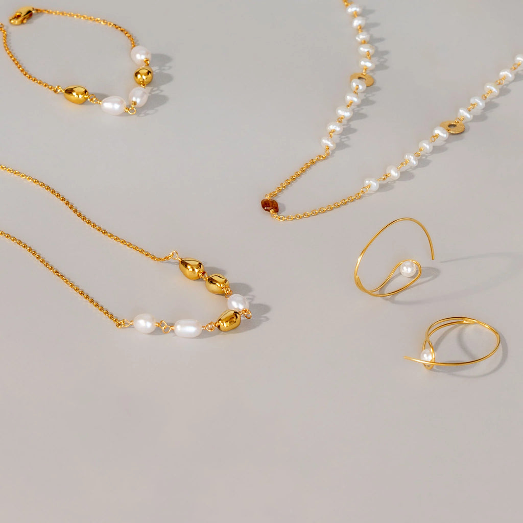 Tourmaline Pearl Chain Necklace necklaces LUNARITY GARAGE   