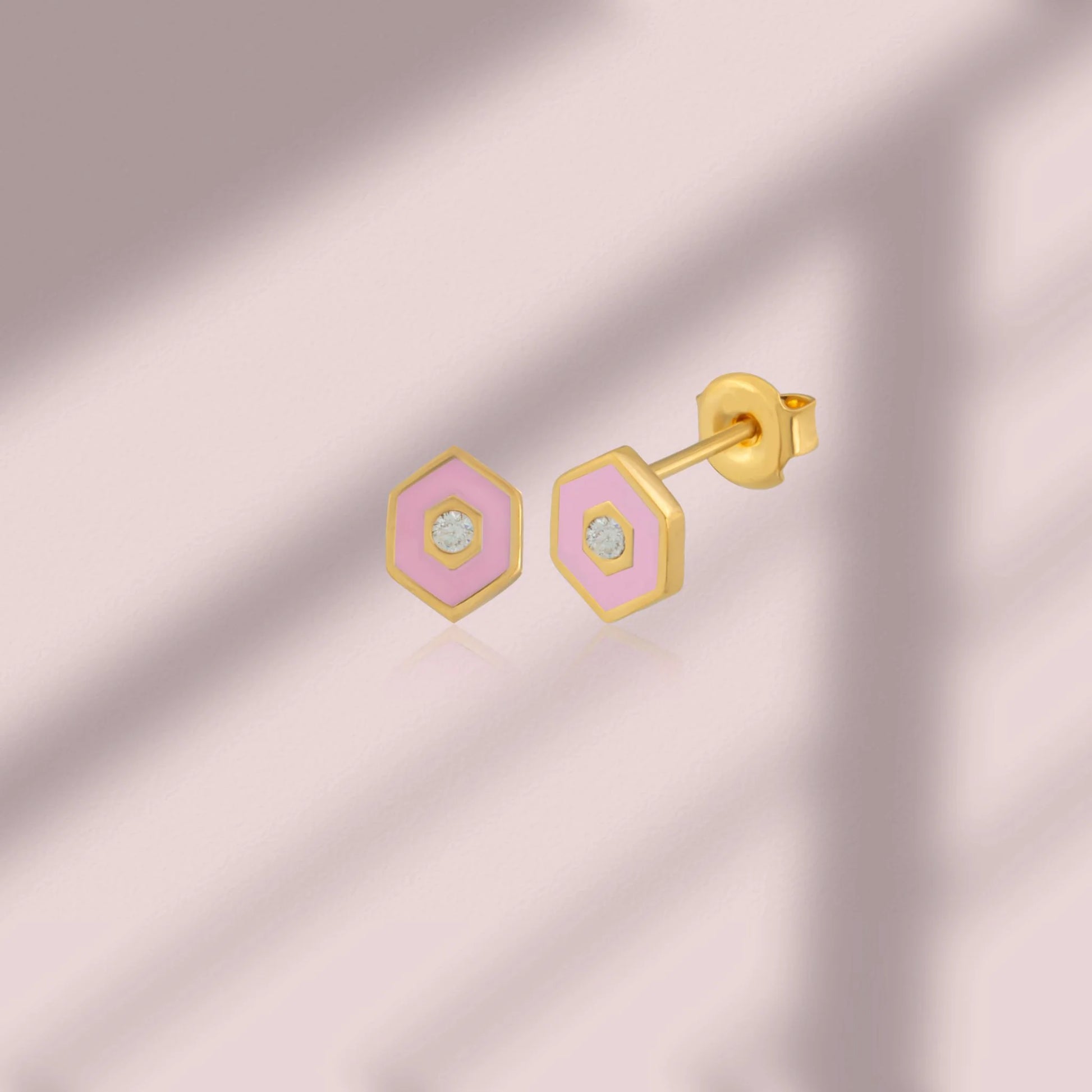 Minimalist Vivid Earrings earrings LUNARITY GARAGE Pink  