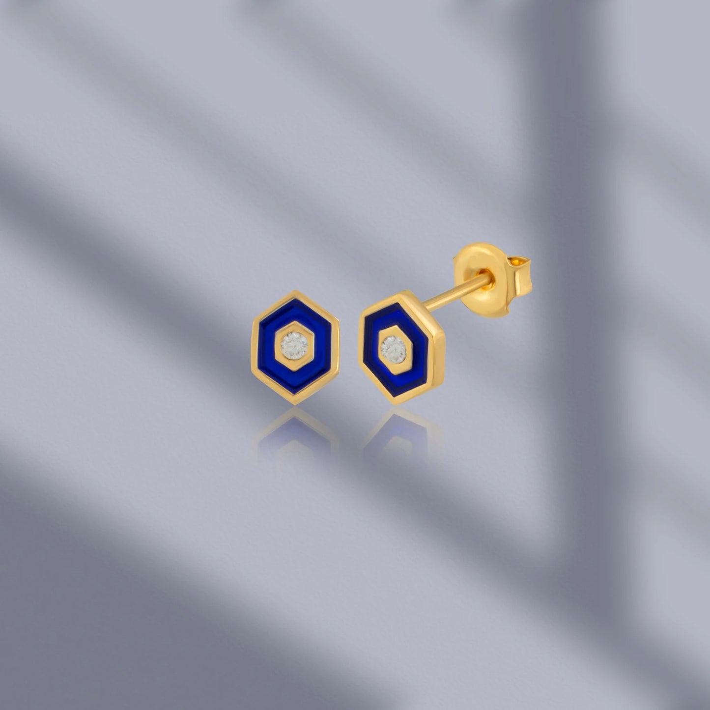 Minimalist Vivid Earrings earrings LUNARITY GARAGE Navy Blue  
