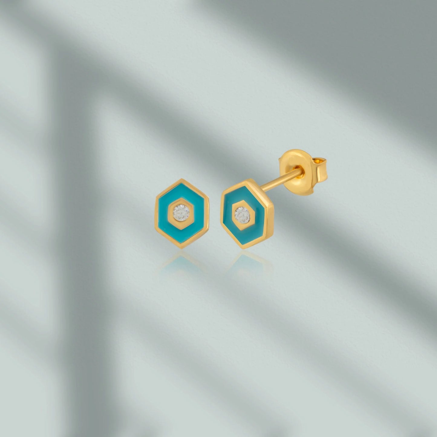 Minimalist Vivid Earrings earrings LUNARITY GARAGE Turquoise  