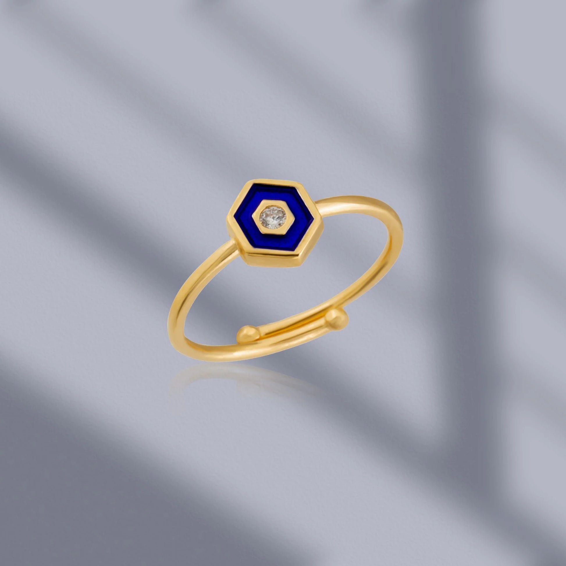 Minimal Vivid Ring ring LUNARITY GARAGE Navy Blue  