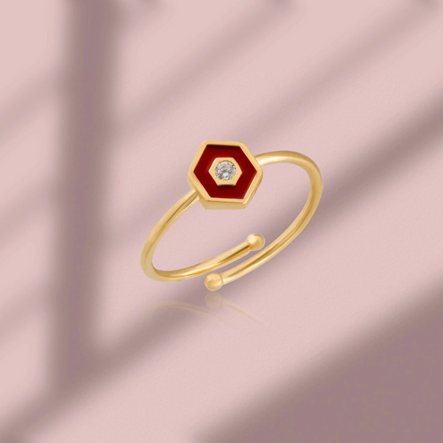 Minimal Vivid Ring ring LUNARITY GARAGE Red  