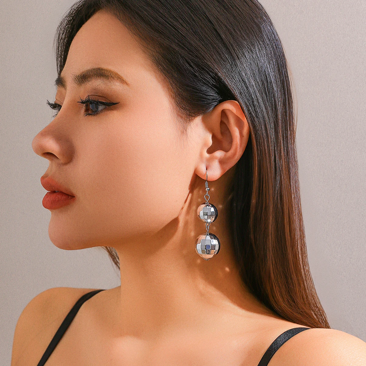 Vintage Acrylic Disco Ball Drop Earrings earrings LUNARITY GARAGE
