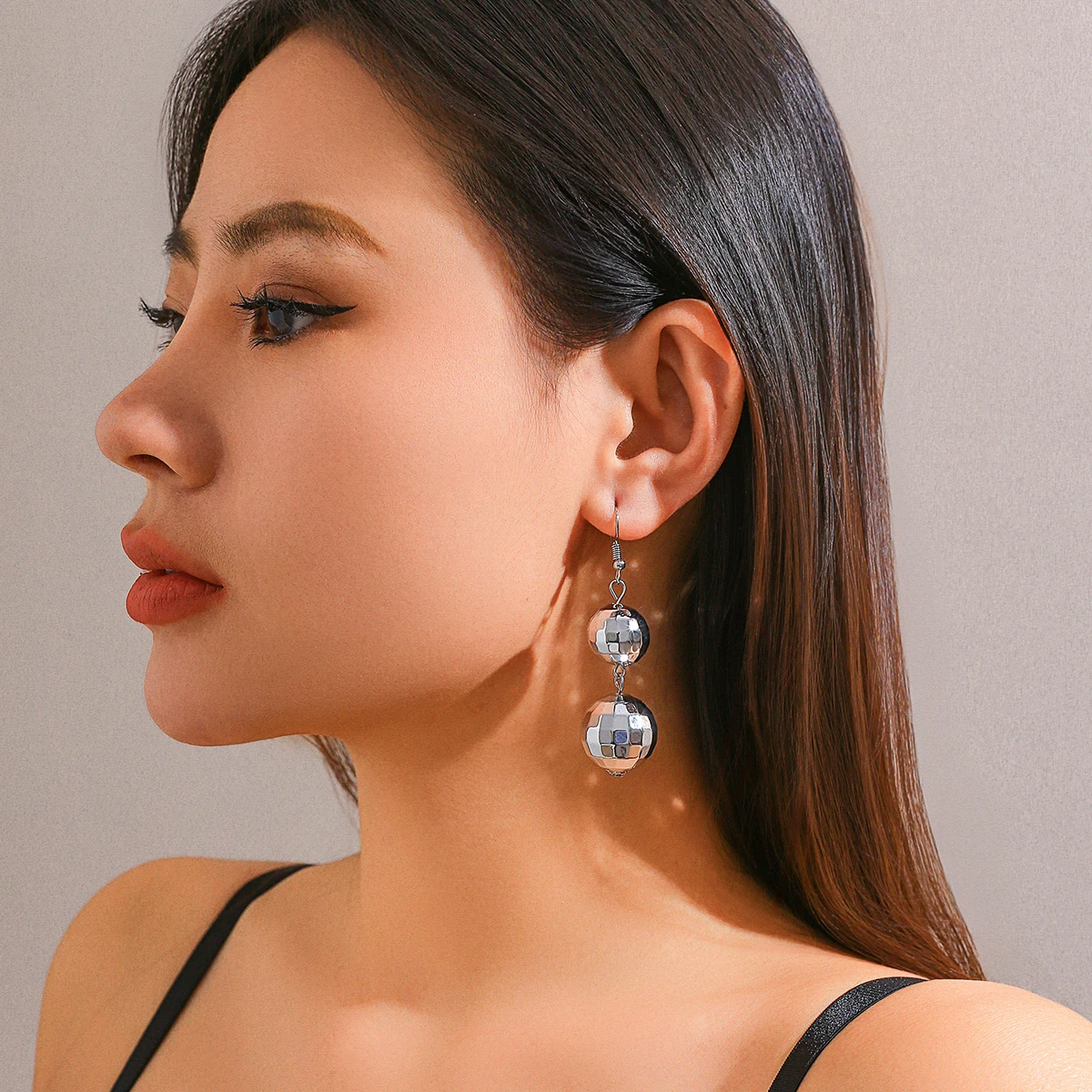 Vintage Acrylic Disco Ball Drop Earrings earrings LUNARITY GARAGE   