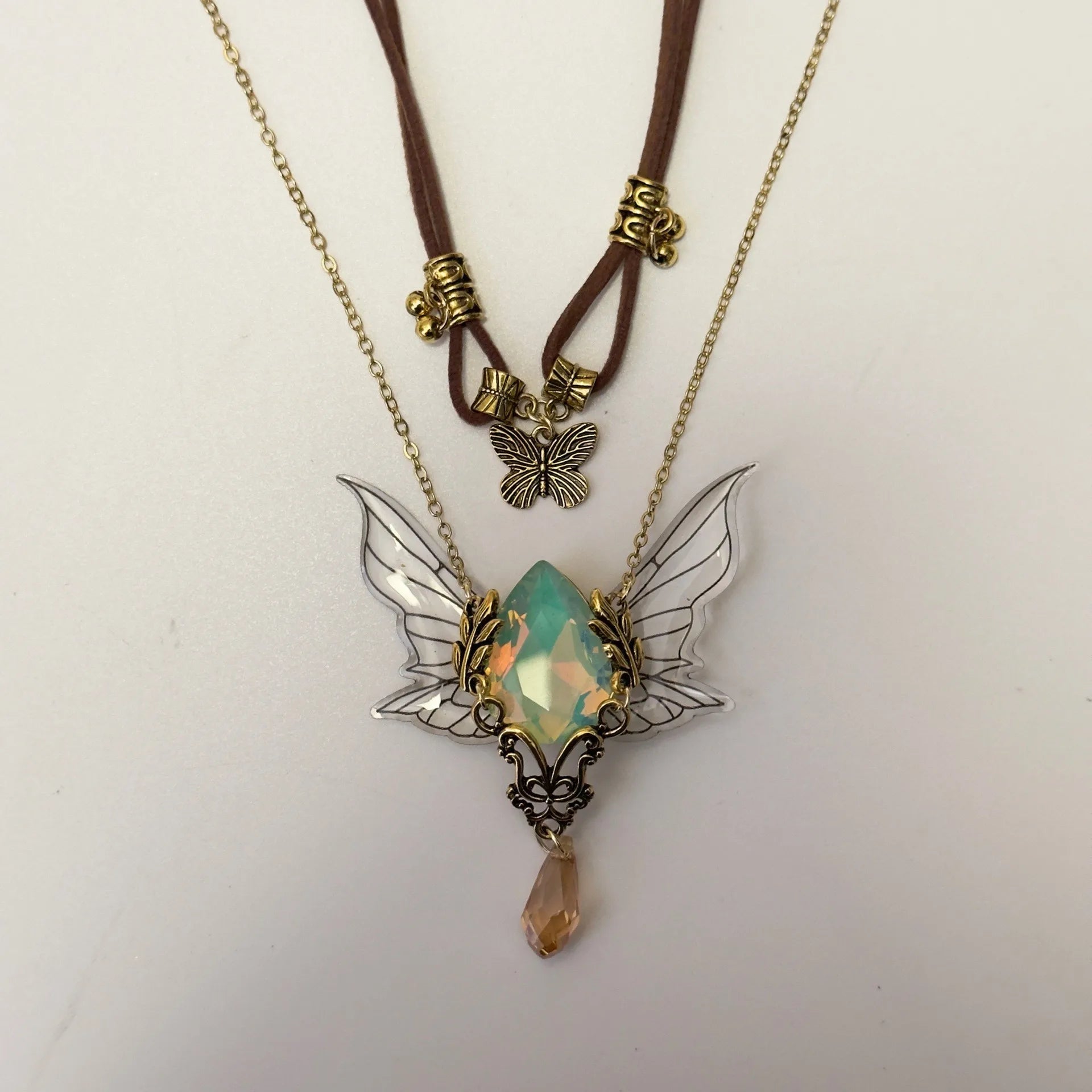 Vintage Brown Butterfly Choker Necklace - Women's Fashion Collarbone Chain Pendant Necklace Lunarity Garage