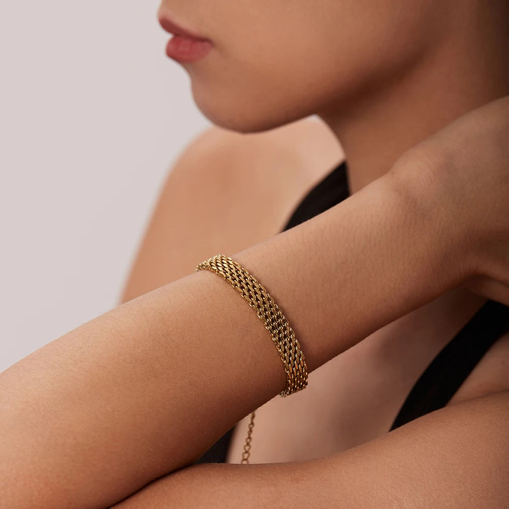 Vintage Gold Color Chain & Link Bracelet vintage bracelet LUNARITY GARAGE