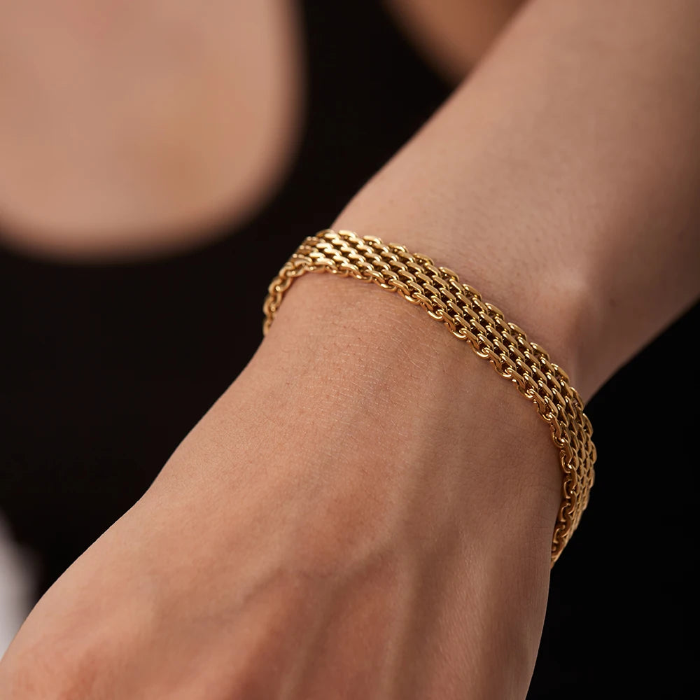 Vintage Gold Color Chain & Link Bracelet vintage bracelet LUNARITY GARAGE