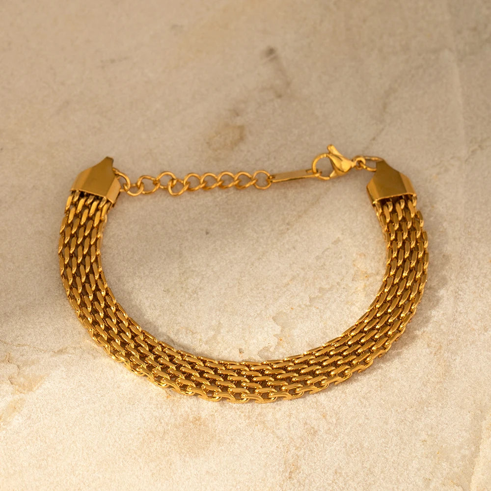 Vintage Gold Color Chain & Link Bracelet vintage bracelet LUNARITY GARAGE