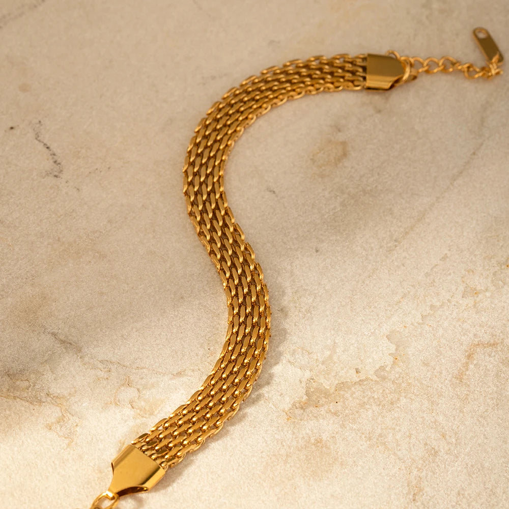 Vintage Gold Color Chain & Link Bracelet vintage bracelet LUNARITY GARAGE