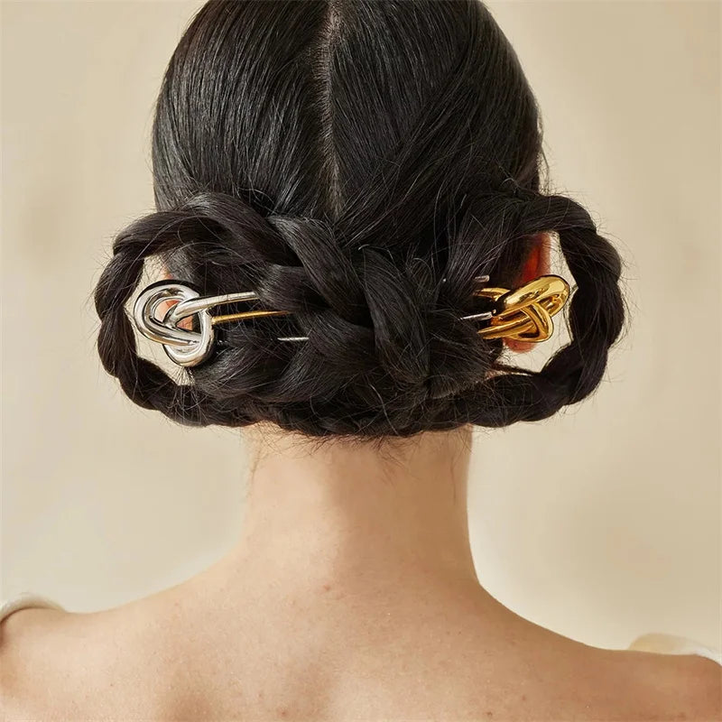Twisted Metal Knot Geometric Hairpin Hairpin Lunarity Garage   