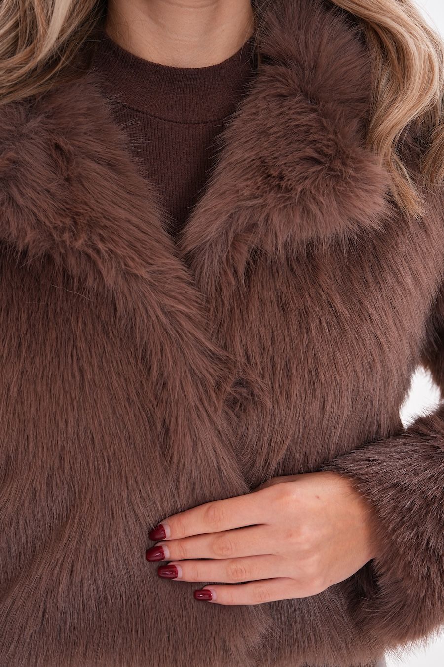 Mink Faux Fur Crop Jacket - Soft & Stylish Winter Coat faux fur coat LUNARITY GARAGE