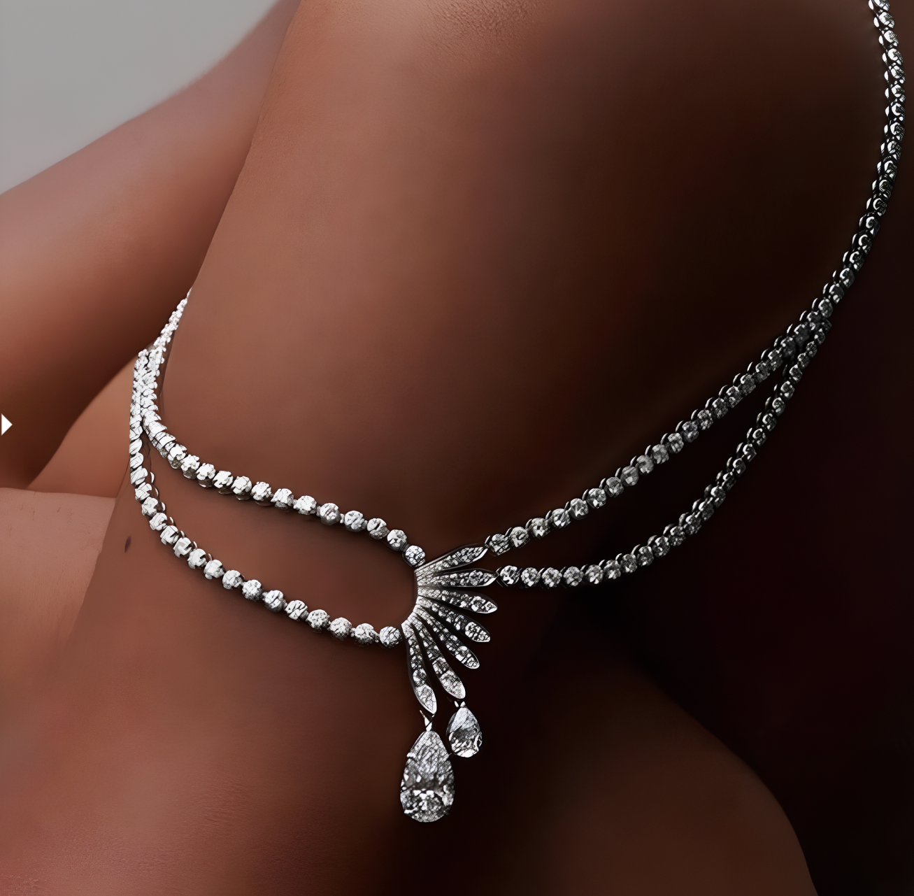 Water Drop Crystal Shoulder Chain Bra Strap Body Jewelry LUNARITY GARAGE