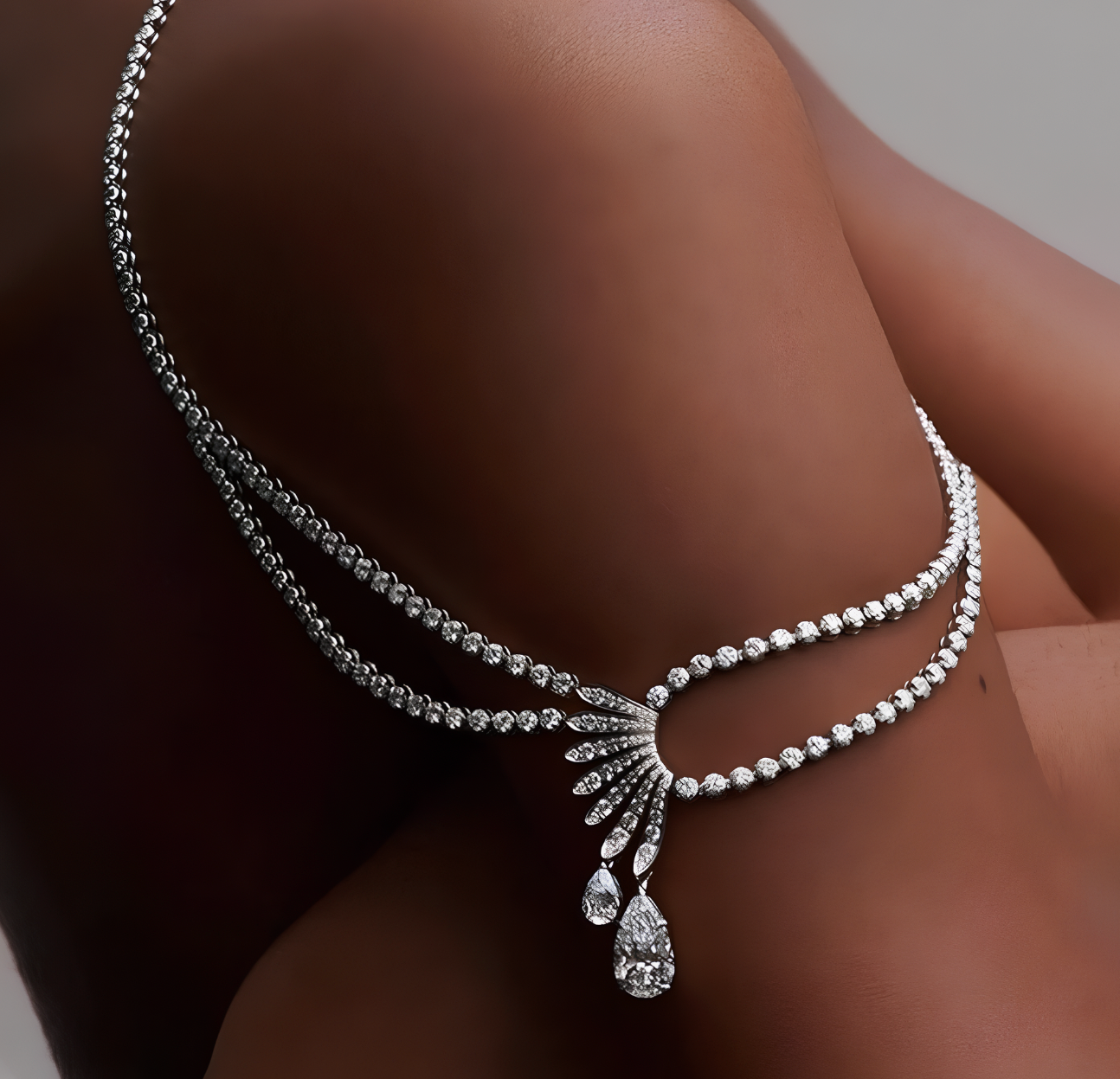 Water Drop Crystal Shoulder Chain Bra Strap Body Jewelry LUNARITY GARAGE