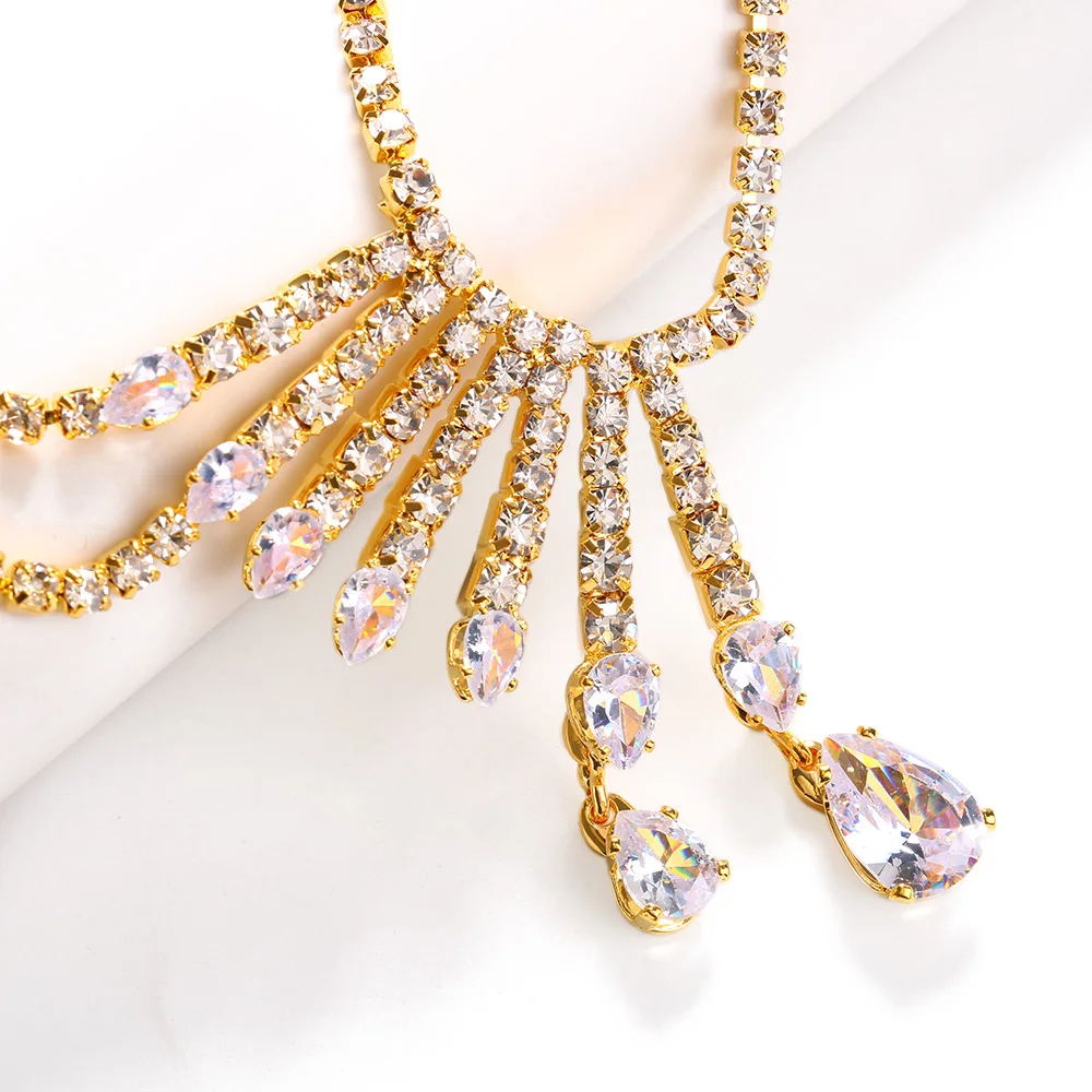 Water Drop Crystal Shoulder Chain Bra Strap Body Jewelry LUNARITY GARAGE