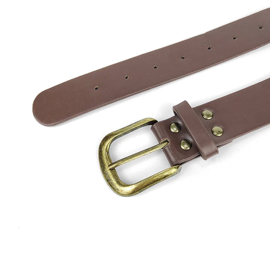 Western Cowboy Style Metal Buckle PU Leather Belt belt LUNARITY GARAGE   