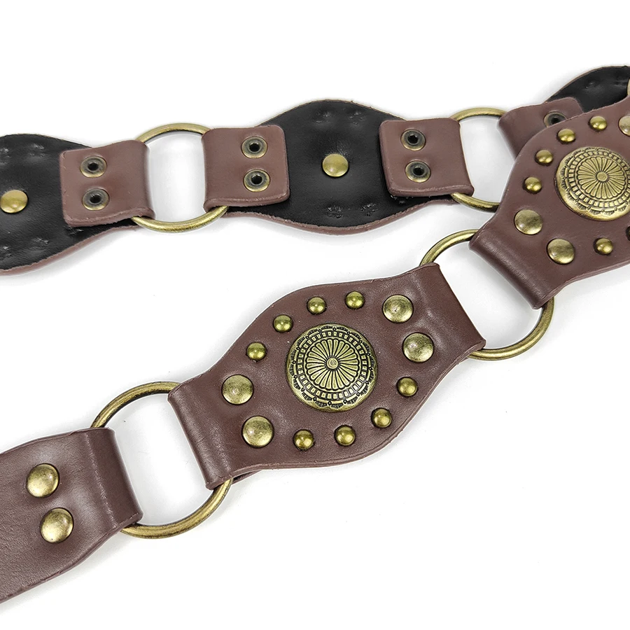 Western Cowboy Style Metal Buckle PU Leather Belt belt LUNARITY GARAGE