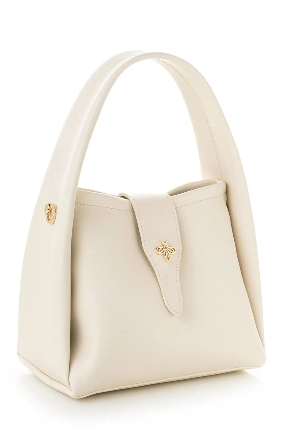 Beige Quilted Clutch Handbag handbag LUNARITY GARAGE   