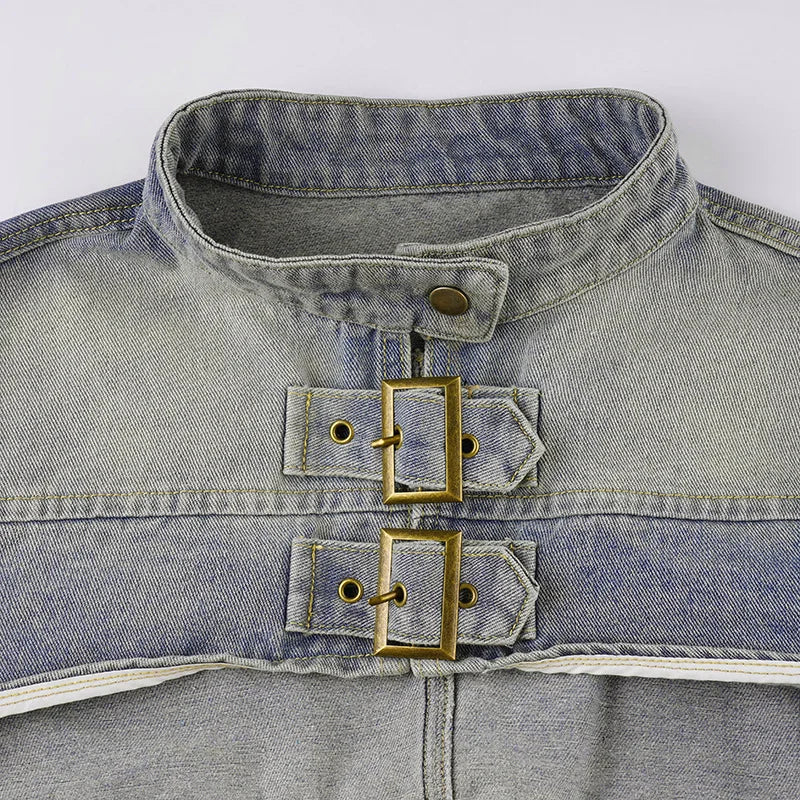 Sexy Y2K Aesthetic Cropped Denim Coat Jacket Jackets Lunarity Garage   