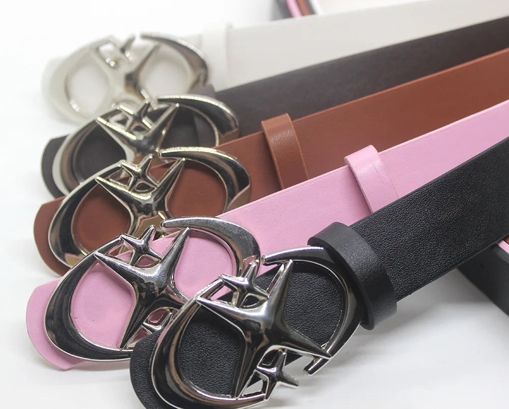 Vintage Y2K Punk Cross & Star Buckle Belt Belt Lunarity Garage   