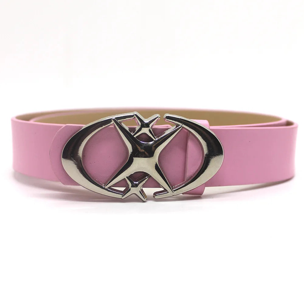 Vintage Y2K Punk Cross & Star Buckle Belt Belt Lunarity Garage   