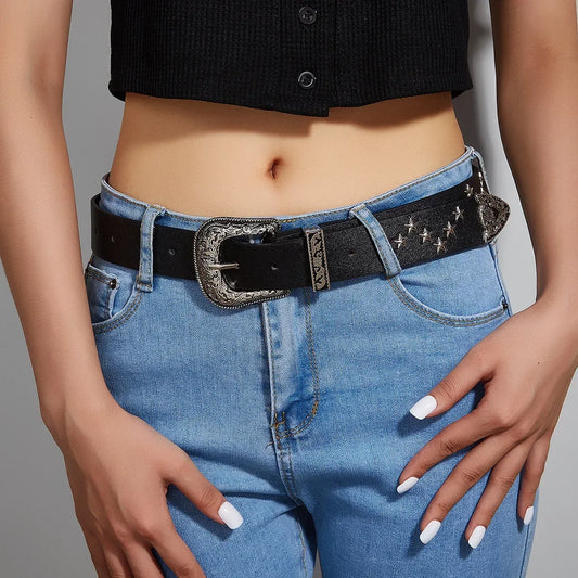 Y2K Vintage Star Rivet Belt Belt Lunarity Garage   